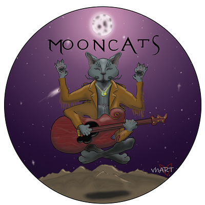 Mooncats Merch Design branding characterdesign design illustration mascot mascotdesign merchandise