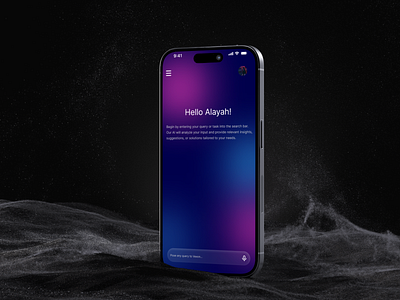 Artificial Intelligence Mobile App graphic design ui