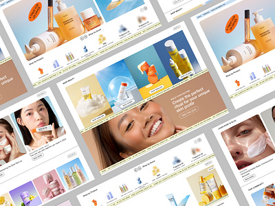 Beauty Product Landing Page app beauty beauty brand beauty products cosmetics landing page creative design e commerce design ecommerce healcare interactive ui luxury products shop beauty product showcase shop skincare design ui design inspristion ux web