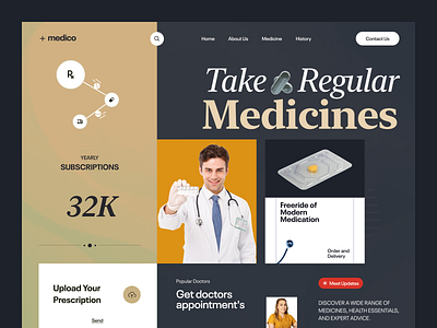 Pharmacy Website Design best design graphic design header landing landing page medical medical website medicine minimal web design modern website online store pharmacy ui unique web design web design website