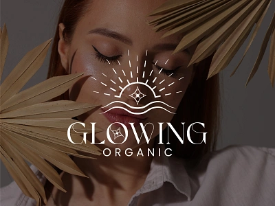 Glowing Organic Logo, Skincare Logo Design beauty logo brand identity branding cosmetic cosmetics branding fashion logo feminine logo growing logo logo logo design logotype luxury logo minimal modern logo organic skincare skincare brand skincare company logo skincare minimal logo