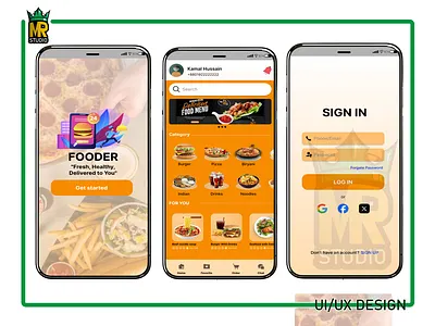 Food App Design app branding design food he1a1 mr studio ui uiux design ux