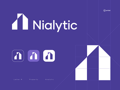 N logo for architecture and real estate analytic abstract building logo analytic architecture brand branding geometric graphic design icon logo logo design logos minimalist logo modern logo n property management real estate analytic simple logo symbol ui visual identity