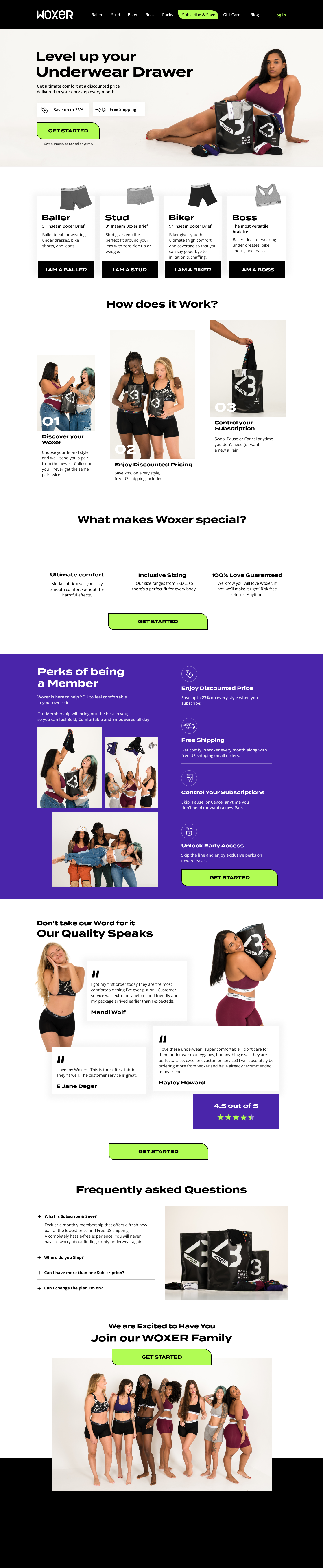 Woxer - Subscription Flow Redesign ui