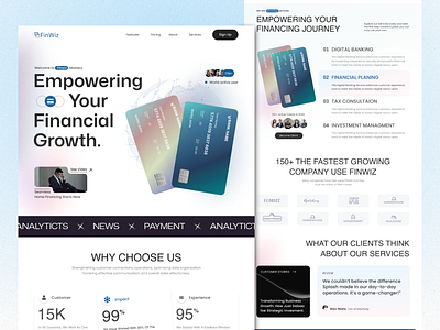 Financial landing page | Payment Solution. agency banking financial financial landing page fintech land landing page landing page design payment solution uiux webpage design website