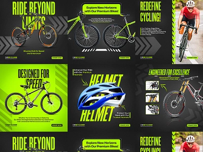 Modern & Clean Social Media Designs - Bicycle Brand simple bicycle ad designs