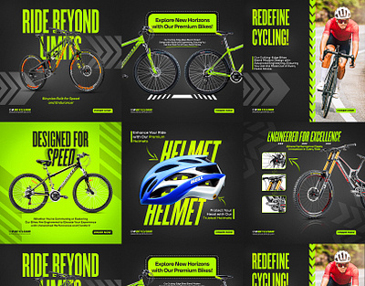 Modern & Clean Social Media Designs - Bicycle Brand simple bicycle ad designs