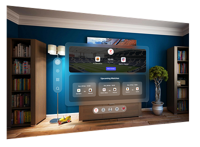 Spatial UI Design - Sports App apple applevisionpro figma spatialui sports ui uiux vr