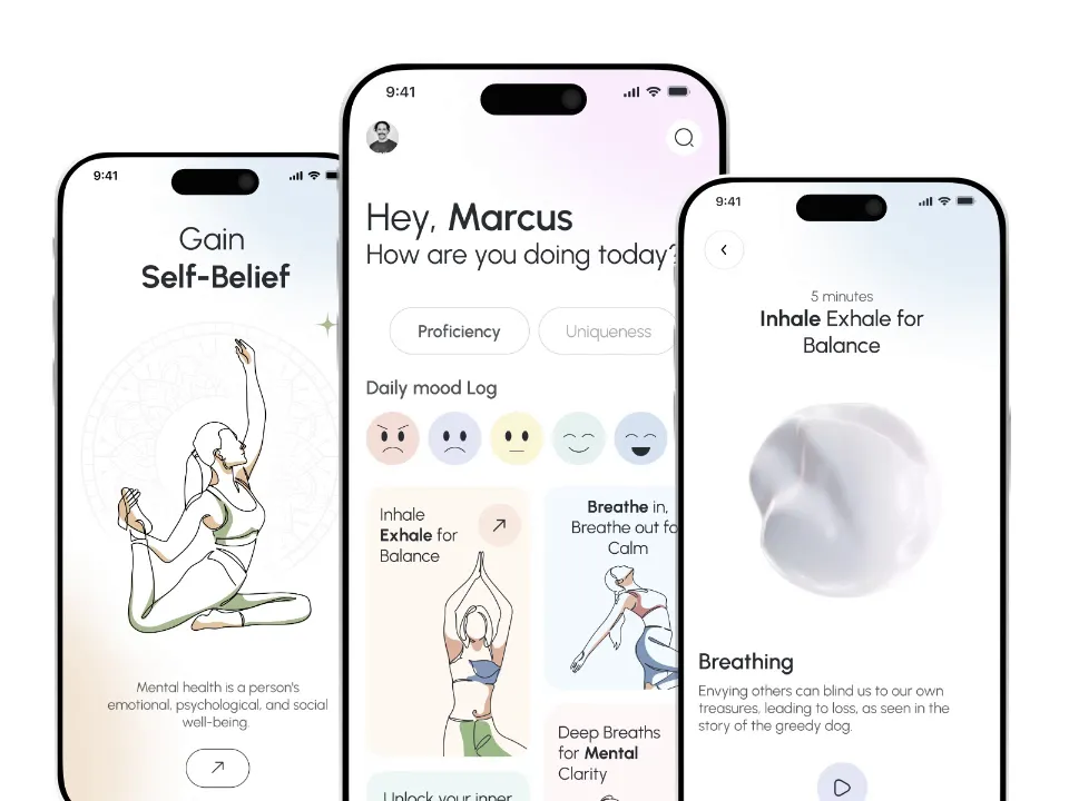 Meditation Website: Innovative AI Mental Health App Design