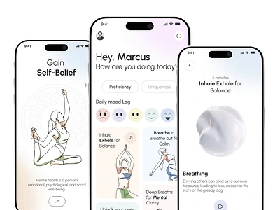 Ai mental health app design ai app ai app design ai mental health app app animation app design app designer app developer brain app calm app fitness app health app meditation app mental health mental health app mindfulness app modern app ui animation ui designer yoga app