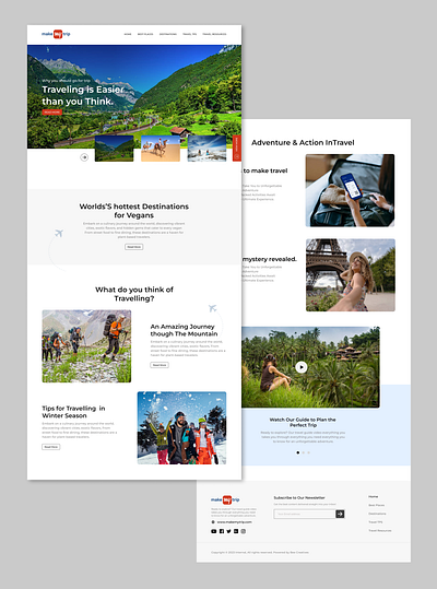 Make my trip Redesign-UI design web travel trevan toure ui ux ux website design web design