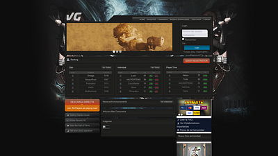 Vengeance Gunz Website ui