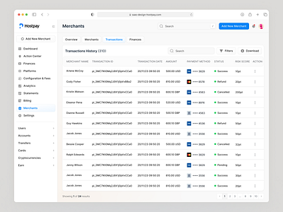 Merchants List page dashboard landing page list merchant list mockup oguz project table table design ui ux