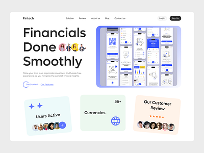 Fintech Homepage Design b2b credit card landing page ewallet finance financial fintech landing page loan landing page modern online card online payment saas saas website ui design web design website website design