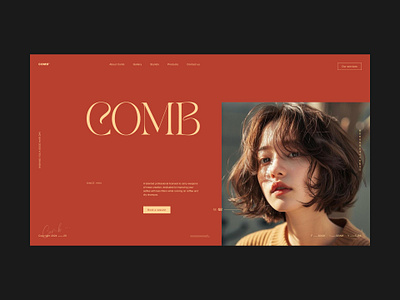 Comb⸻Landing Page branding design design trends graphic design interface design landing page typography ui web design website design