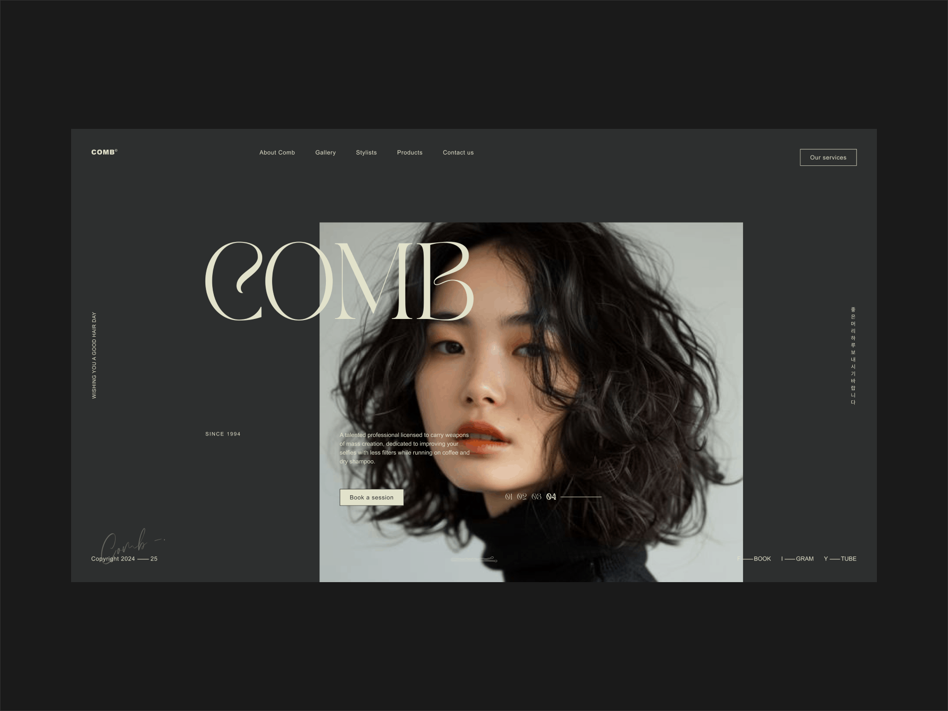 Comb⸻Landing Page branding design design trends graphic design interface design landing page typography ui web design website design