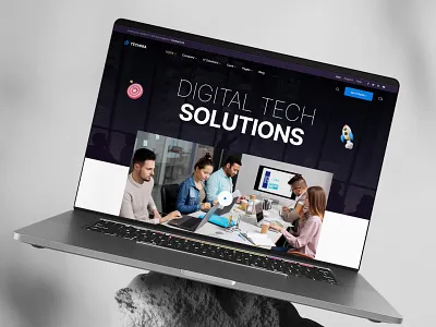 Digital Tech Landing Page app landing app ui app website dashboard digital sloution it landing page landing page saas saas web website ui