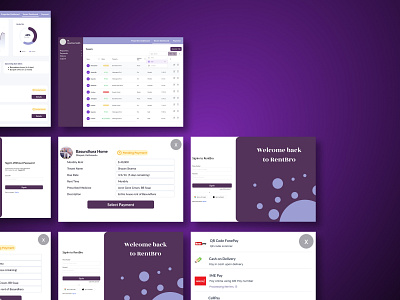 Rent Management System User Interface admindashboard appdesign dashboard invest management payment property realestate rent rental tenant ui uiux userinterfae