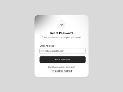 Reset password clean ui design reset password ui ui card ui design ui modal ui ux website design