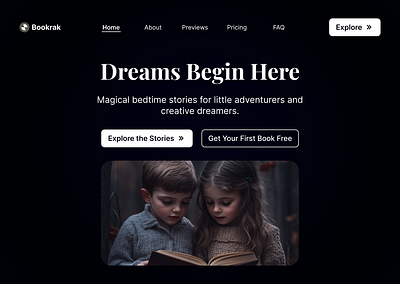 Storybook selling landing page design figma landing page ui ux website design