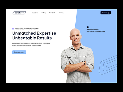 Scalp Savvy - SMP Clinic Website Design animation branding design typography ui web design