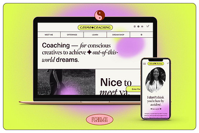 COSMO Squarespace Website Template advanced animated animation bold coach conscious custom ecommerce fun gradient member area millennial modern shop small business squarespace template theme unique website