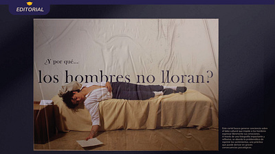 "¿Y PORQUÉ LOS HOMBRES NO LLORAN?" editorial design graphic design photography