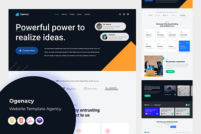 Ogenacy - Landing Page Agency agency bootstrap creative html landing page ogenacy landing page agency portfolio service