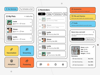 Pet Care App - Ui design adoption app app app design app ui clean ui design fostering app pet pet app pet app design pet app ui pet care pet care app pet shop pet ui product product design ui ui design ux