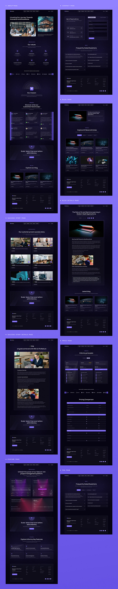 Informry - SaaS Website Template 3d animation branding graphic design logo motion graphics ui website development wix website wordpress website