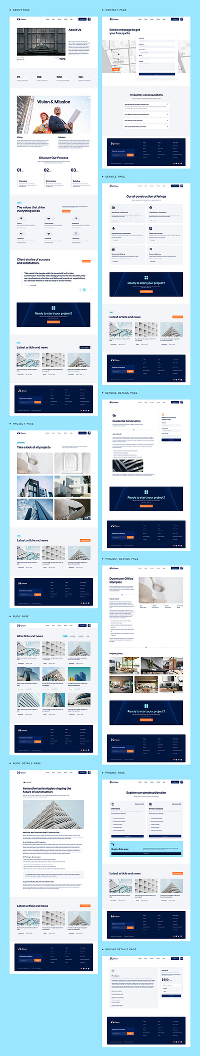 Clayco - Construction Website Template 3d animation branding graphic design motion graphics ui website design