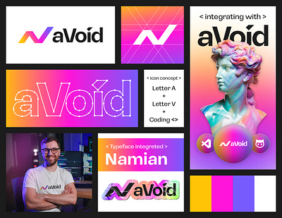 aVoid: Simplifying Code, Empowering Developers brand identity brand logo design branding coding logo gradient logo it letter a letter v logo logodesigner logoinspirations modern logo nvoid professional logo tech logo void