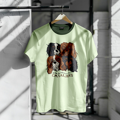 "Girls just wanna have CAVALIERS" apparel designer apparels dog dog logo dogs illustration tshirt tshirt design tshirt designer