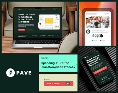 Pava Website Case Study clean design system header minimal responsive design saas ui ux web web design webapp website