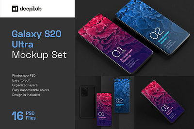 Galaxy S20 Ultra Mockup Smartphone android app cellphone clay design empty mockup psd phone realistic samsung smart smartphone technology template website