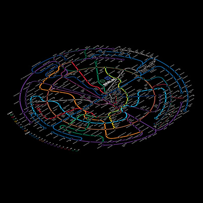 The Circular Transit Diagram Project diagram functional design graphic design illustration maps print product design