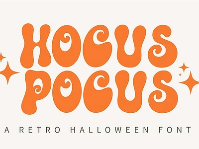 Hocus Pocus Retro Halloween Font 70s font 80s font bold font bubble font bubbly font cursive font groovy font halloween font handwritten font hocus pocus retro halloween font lettering font quirky font retro font retro halloween font scary font spooky font swirl font trendy font vintage font