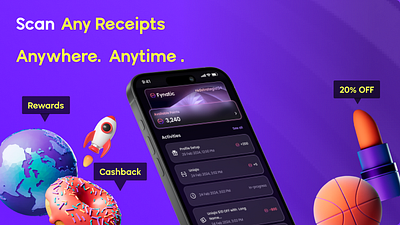 Scan & Rewards App android app branding card gamification ios mobile native nft react rewards ui web3