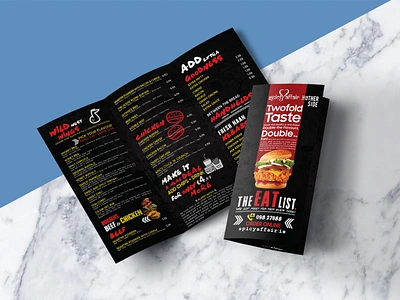 Tri-fold menu design for The Spicy Affair Restaurant ads design canva social media post design digital menu dining menu fast food menu fast food menu design flyer design graphic design instagram post design menu design menu design free menu design ideas menu flyer restaurant restaurant menu social media banner takeaway menu trifoldmenu trifoldmenudesign