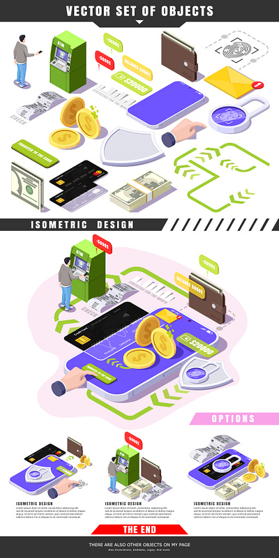 money withdrawal 3d branding cartoon concept design graphic design illustration isometric logo ui vector web