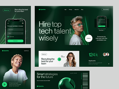 Website for a HR Platform ✦ ByteHire design interface product service startup ui ux web website