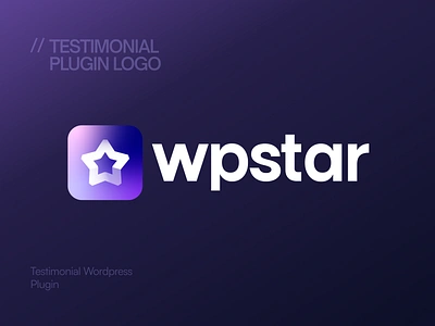 WPStar - Testimonial Plugin Logo & Branding brand brand identity branding design icon identity letter mark logo logo design logo designer logo mark logodesign logos logotype minimal modern modern logo symbol vector