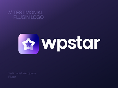 WPStar - Testimonial Plugin Logo & Branding brand brand identity branding design icon identity letter mark logo logo design logo designer logo mark logodesign logos logotype minimal modern modern logo symbol vector