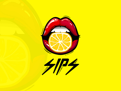 Mascot Logo bold electric girl lips lips logo logo logos mascot logo orange orange logo sips spark women yellow yellow logo