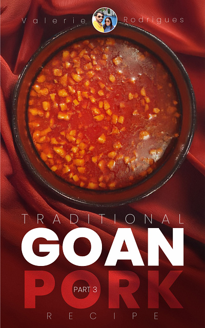 eBook cover design - Dive into the flavors of Goa with this! book cover bookcoverdesign branding cover design design graphic design illustration micro interaction photoshop pork recipes ui visual design