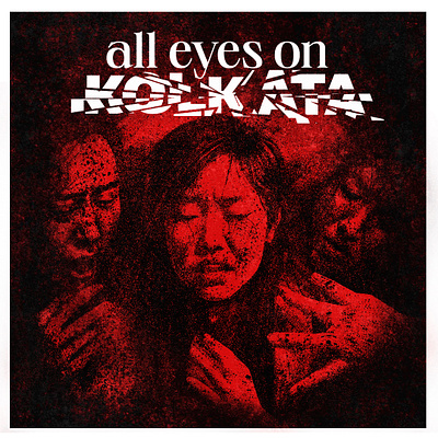 Post Design for Heterodox.org- "All Eyes on Kolkata" article design graphic design illustration instagram post