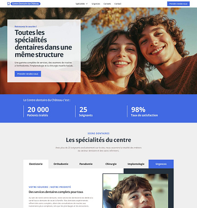 Site web - Charte graphique Centre dentaire branding charte graphique site web ui website