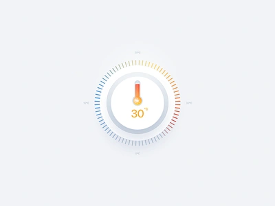 Smart Home Controls details figma gradients icon desgn icons mobile design product design smart home snow sun temperature texture thermometer ui design weather web