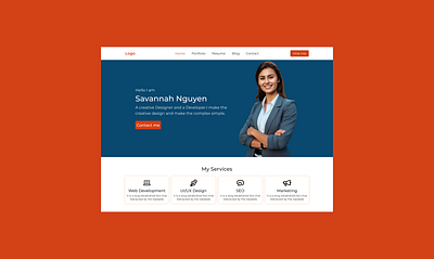 Portfolio Web Template figma design landing page design portfolio web portfolio website portfolio website template ui design website ui