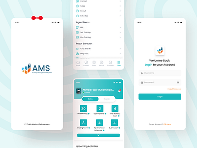 AMS NG Revamp - Insurance Agent Mobile App android insurance ios ios app mobile ui ui mobile ui trend uiux ux